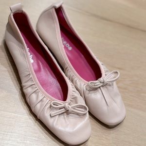Le Babe Luxe Ballerina pink Flats With Bow